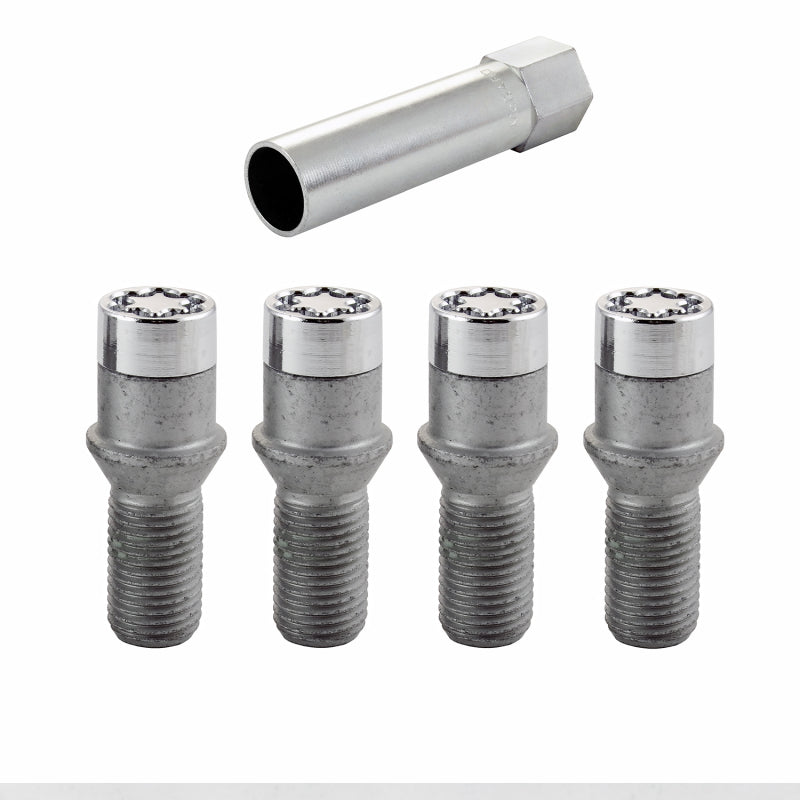 McGard Wheel Lock Bolt Set - 4pk. (Tuner / Cone Seat) M14X1.5 / 17mm Hex / 24.0mm Shank L. - Chrome-thumbmail-3