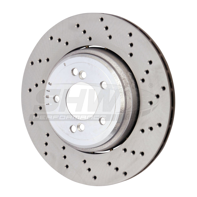SHW 08-13 BMW M3 4.0L Right Rear Cross-Drilled Lightweight Brake Rotor-thumbmail-2