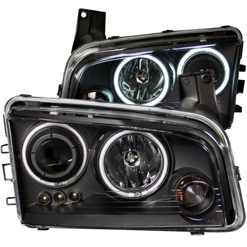 ANZO 2006-2010 Dodge Charger Projector Headlights w/ Halo Chrome (CCFL)-thumbmail-2