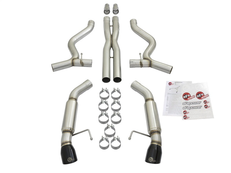 aFe MACHForce XP 3in 304 SS Sport Tone Cat-Back w/ Black Tips 15-17 Ford Mustang V6-3.7L/V8-5.0L-thumbmail-6
