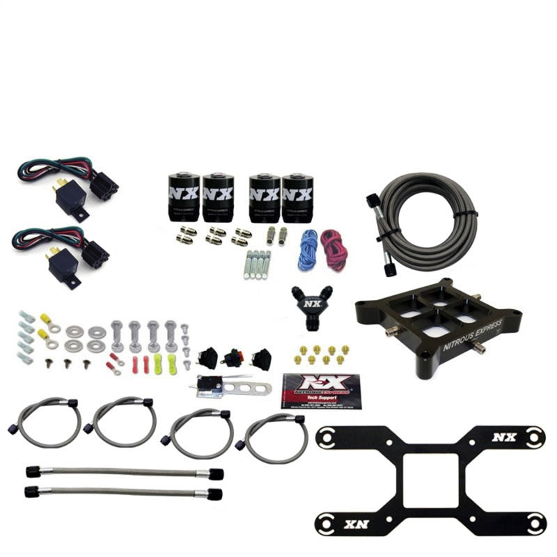 Nitrous Express 4150 Dual Stage Billet Crossbar Nitrous Kit (50-300 & 100-500HP) w/o Bottle-thumbmail-1