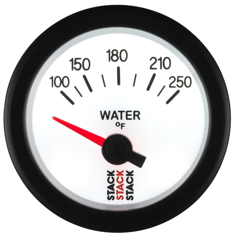 Autometer Stack 52mm 100-250 Deg F 1/8in NPTF Electric Water Temp Gauge - White-thumbmail-5