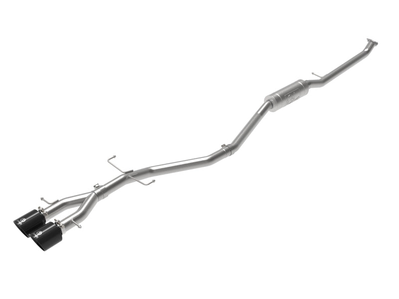aFe Takeda 2.5in 304SS Cat-Back Exhaust System 17-20 Honda Civic SI Coupe L4-1.5L (t) - Black Tip-thumbmail-1