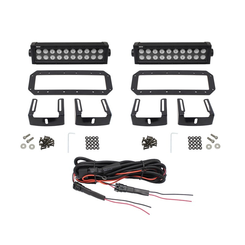 Westin HDX Flush Mount B-FORCE LED Light Kit (Set of 2) w/wiring harness - Black-thumbmail-14