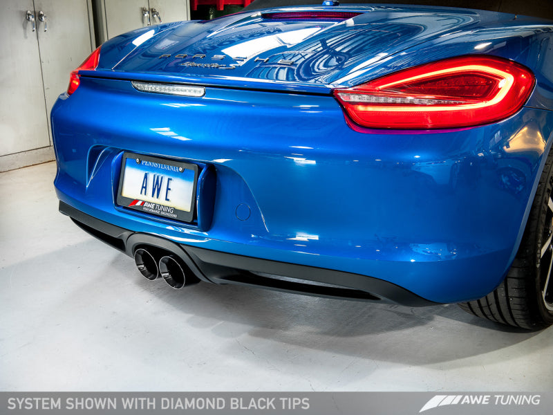 AWE Tuning Porsche 981 Performance Exhaust System - w/Diamond Black Tips-thumbmail-6