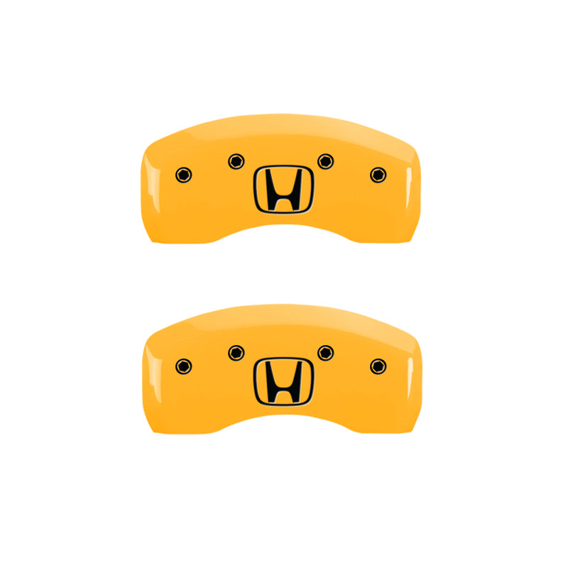 MGP 4 Caliper Covers Engraved Front Honda Engraved Rear H Logo Yellow finish black ch-thumbmail-4