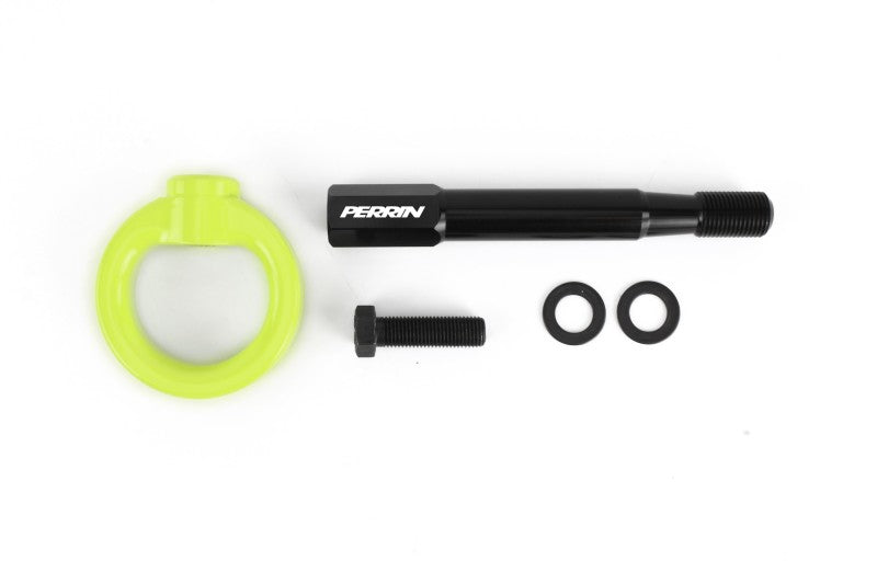 Perrin 15-19 Subaru WRX/STI Tow Hook Kit (Rear) - Neon Yellow-thumbmail-5