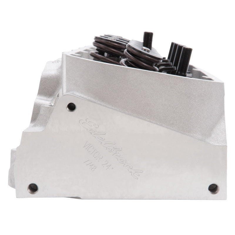 Edelbrock Cyl Head BBC Victor Jr 24 Deg Rect Port 300cc 106cc Combustion Chamber-thumbmail-11