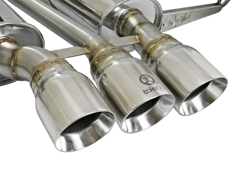 aFe Takeda 3in 304 SS Cat-Back Exhaust w/ Tri-Polished Tips 17-18 Honda Civic Type R L4 2.0L (t)-thumbmail-6