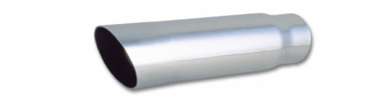 Vibrant 3in Round SS Truck/SUV Exhaust Tip (Single Wall Angle Cut) - 2.25in inlet 11in long-thumbmail-2