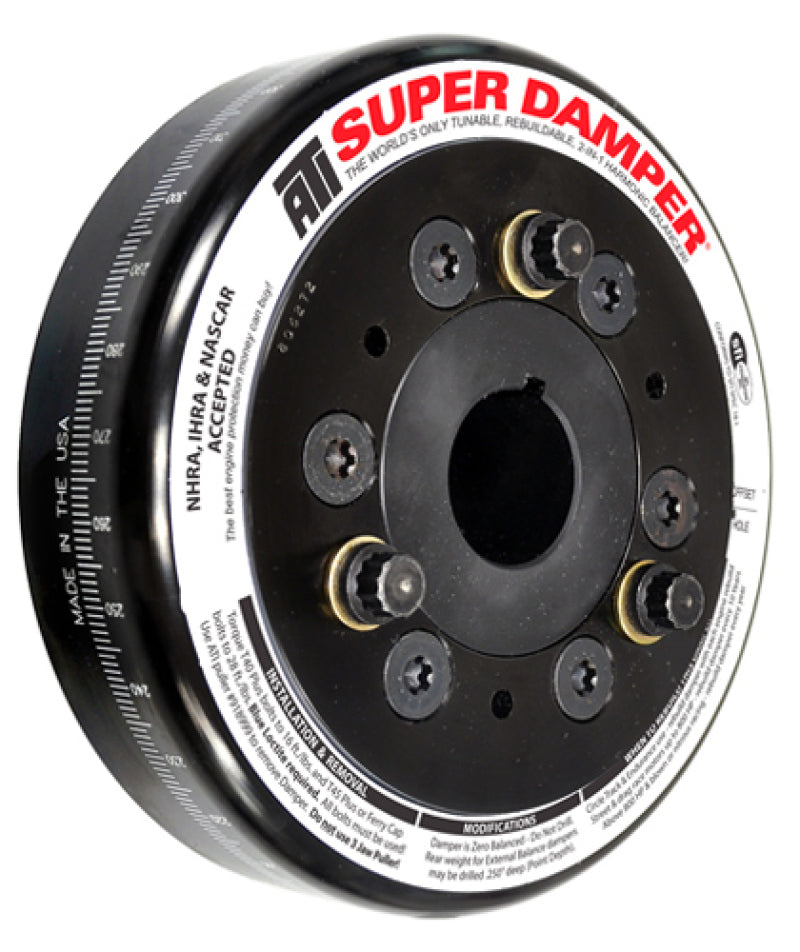 ATI Damper - 6.325in - Steel - Chevy SB / 90 Deg V6 - 409 - Pont 4Cyl - 3 Ring - 1Pc-thumbmail-1