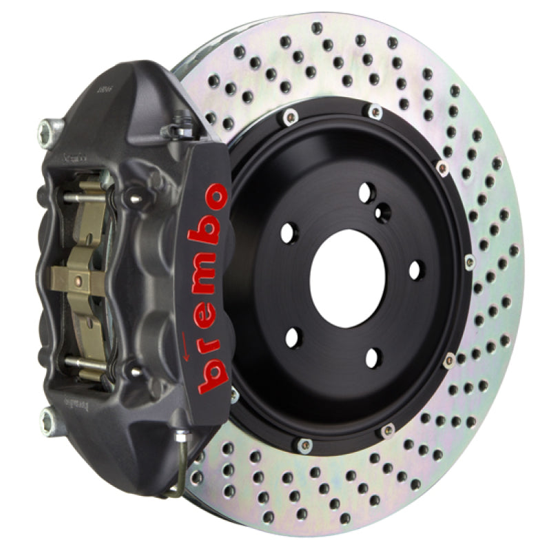 Brembo 11-19 GranTurismo Stradale Rear GTS BBK 4 Piston Cast 380x28 2pc Rotor Drilled-Black HA-thumbmail-1