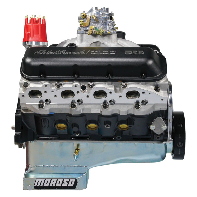 Edelbrock Crate Engine Edelbrock/Pat Musi 555 RPM XT BBC 675 HP Stock Exhaust Port Location-thumbmail-15