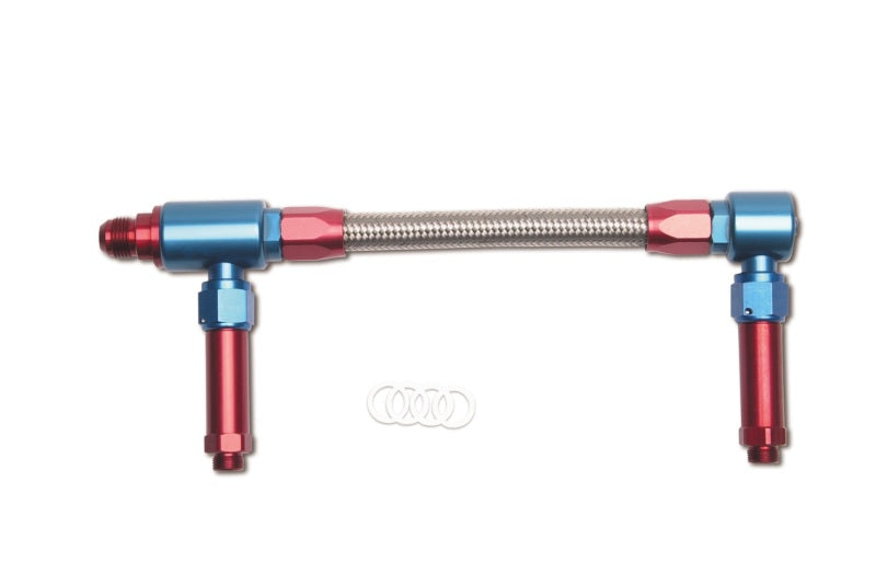 Russell Performance -8 AN to -8 AN ProFlex King Demon Carb Dual Inlet Carb Kit (Red/Blue)-thumbmail-7