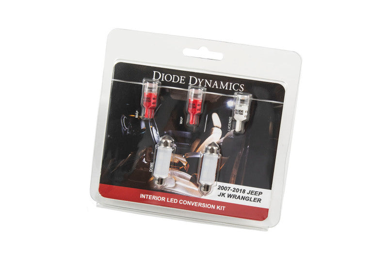 Diode Dynamics Wrangler JK 4dr Interior Kit Stage 1 - Red-thumbmail-1