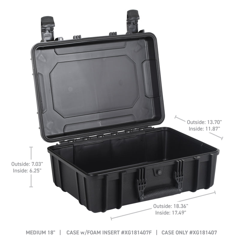 Go Rhino XVenture Gear Hard Case - Medium 18in. / Lockable / IP67 / Automatic Air Valve - Tex. Black-thumbmail-15