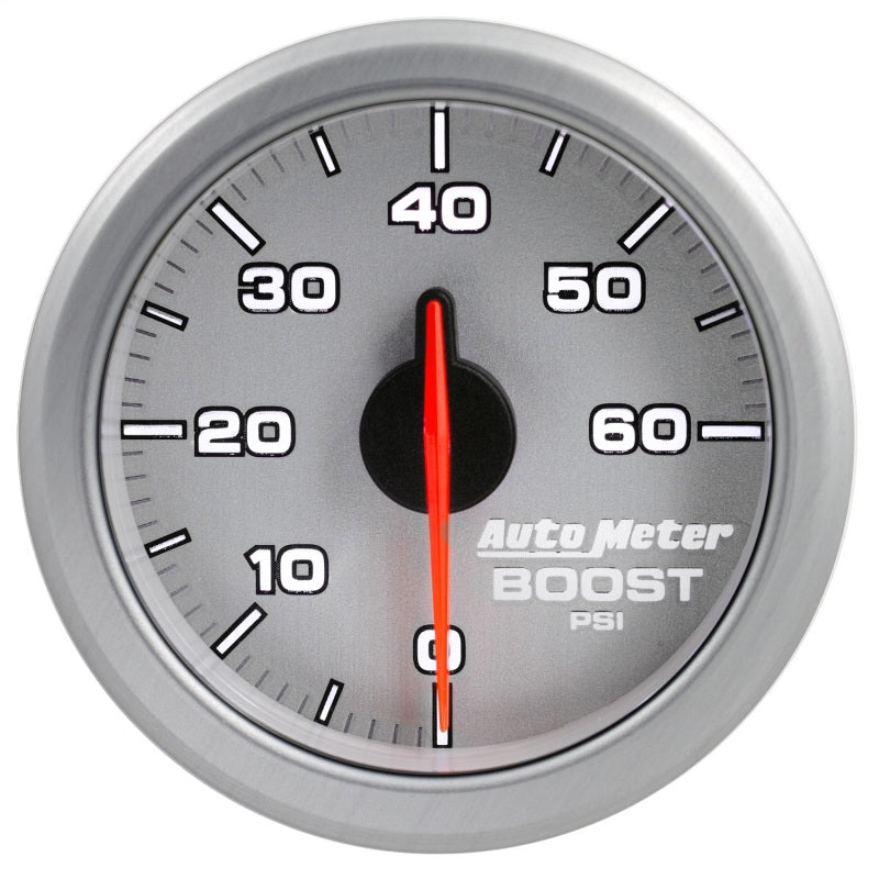 Autometer Airdrive 2-1/6in Boost Gauge 0-60 PSI - Silver-thumbmail-5