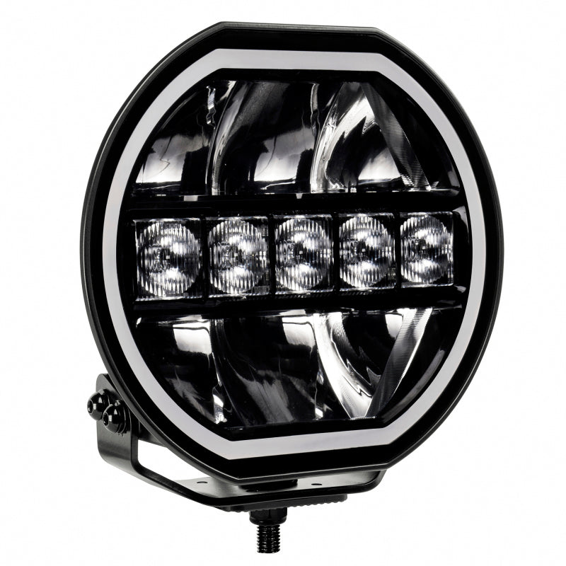 Go Rhino Xplor Blackout Series Maxline LED Hi/Low Beam w/Multi DRL (Surface Mount) 7in. - Blk-thumbmail-9