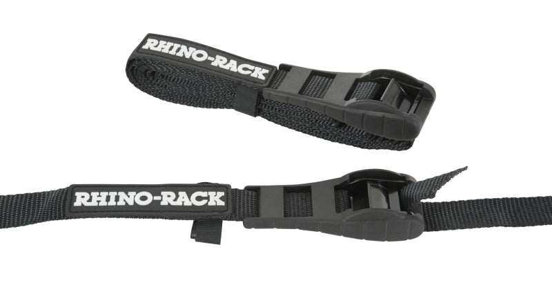 Rhino-Rack Rapid Tie Down Straps w/Buckle Protector - 3.5m/11.5ft - Pair - Black-thumbmail-2