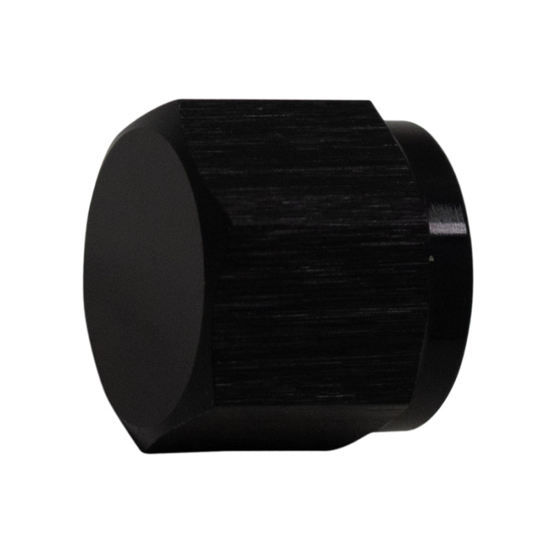DeatschWerks 6AN Female Flare Cap - Anodized Matte Black-thumbmail-2