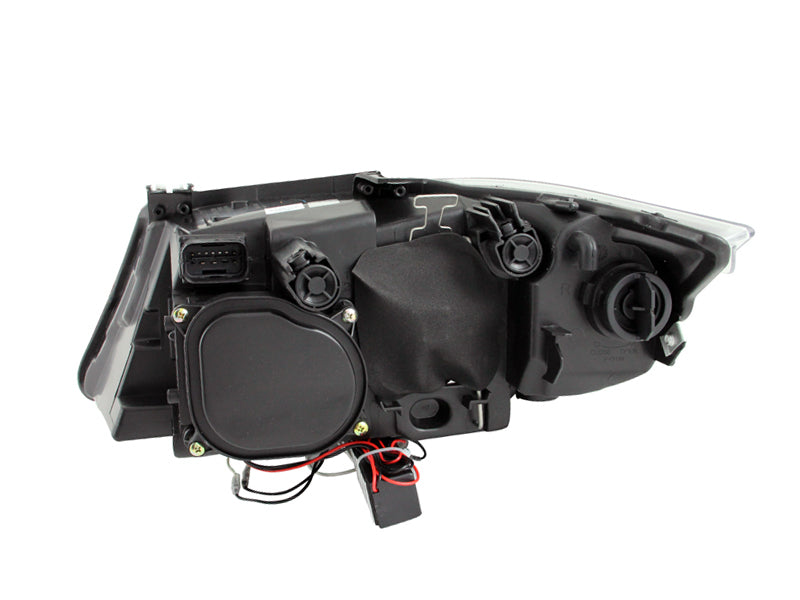 ANZO 2006-2008 BMW 3 Series E90-E91 Projector Headlights w/ Halo w/ LED Bar Black (CCFL)-thumbmail-6