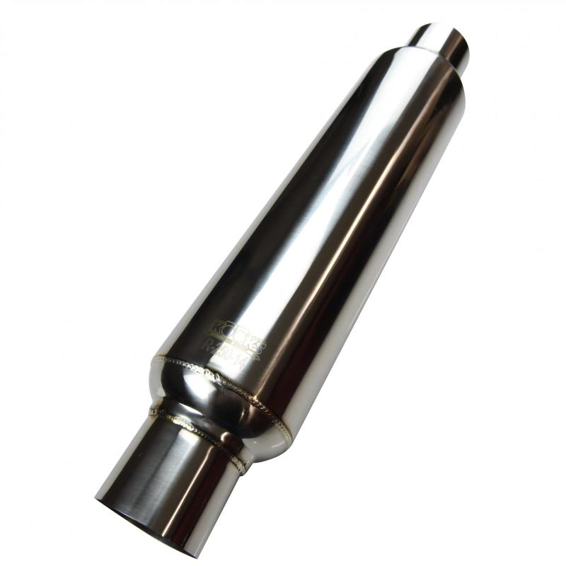 Kooks Universal 2 1/2in Round Muffler 14in Long. Pol SS-thumbmail-2