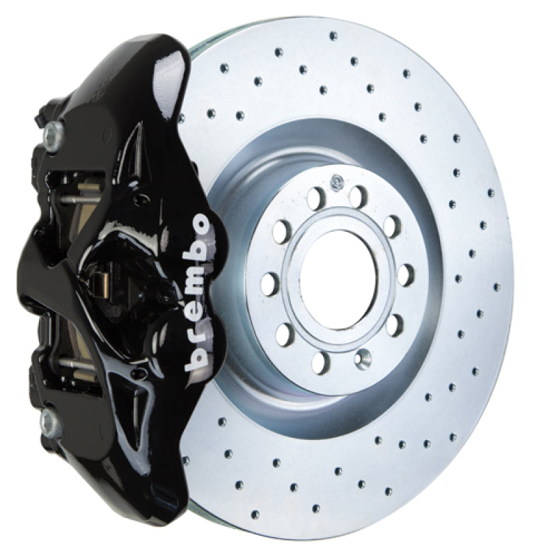 Brembo 14-20 A3 Front GT BBK 4 Piston Cast 345x30 1pc Rotor Drilled-Black-thumbmail-1