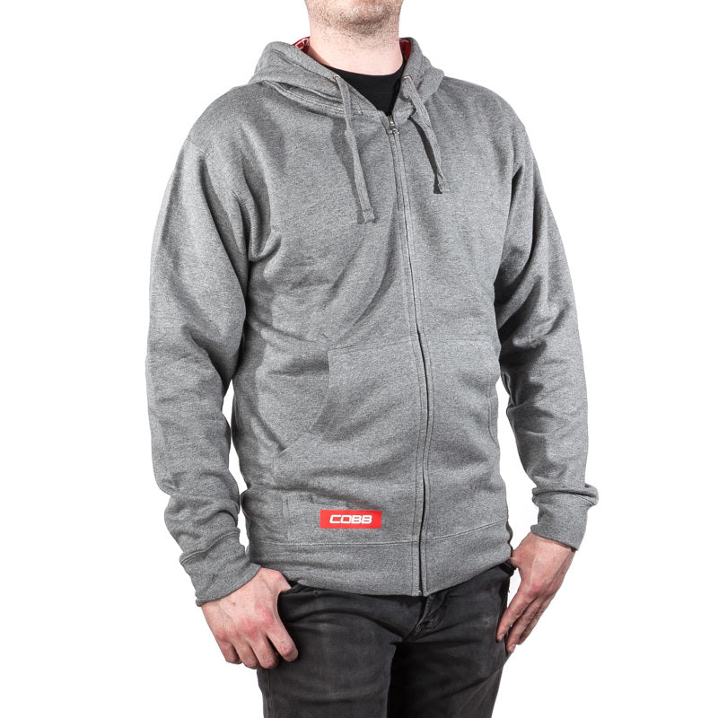 Cobb Grey Zippered Hoodie - Size Large-thumbmail-3