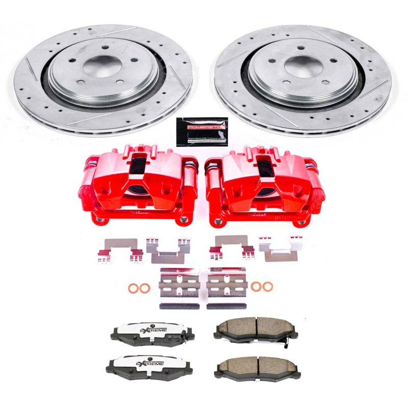 Power Stop 06-09 Cadillac XLR Rear Z26 Street Warrior Brake Kit w/Calipers-thumbmail-1