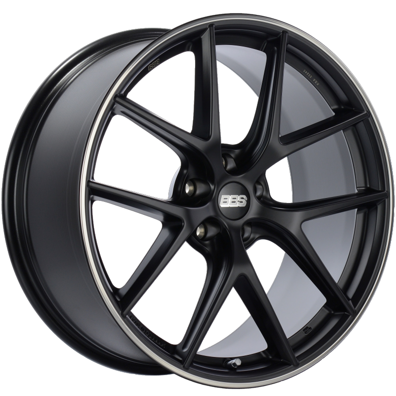 BBS CI-R 20x9 5x120 ET25 Satin Black Polished Rim Protector Wheel -82mm PFS/Clip Required-thumbmail-1