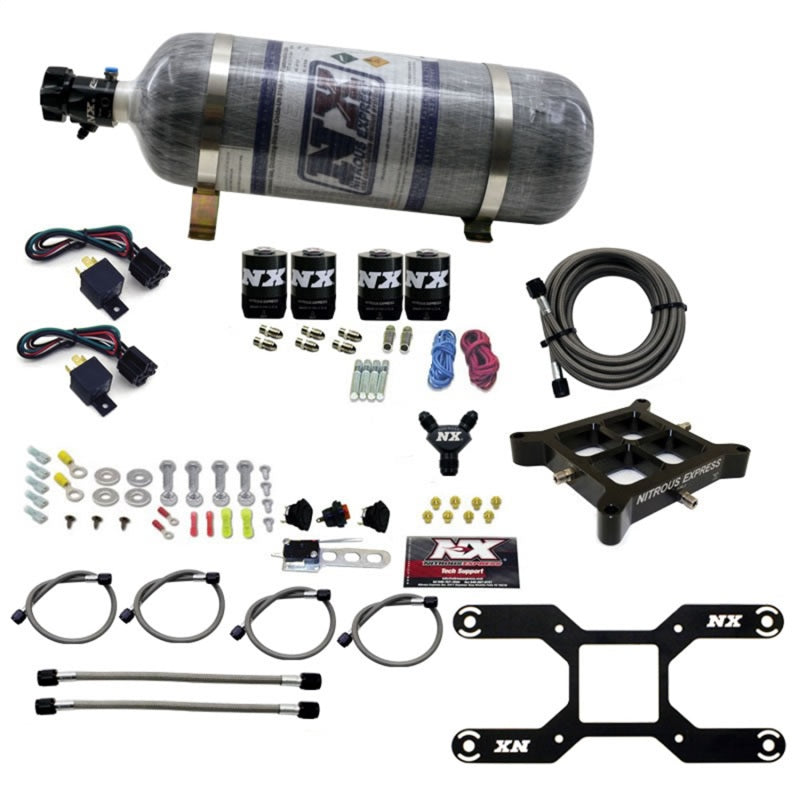 Nitrous Express 4150 Dual Stage Billet Crossbar Nitrous Kit (50-300 & 100-500HP) w/Composite Bottle-thumbmail-2