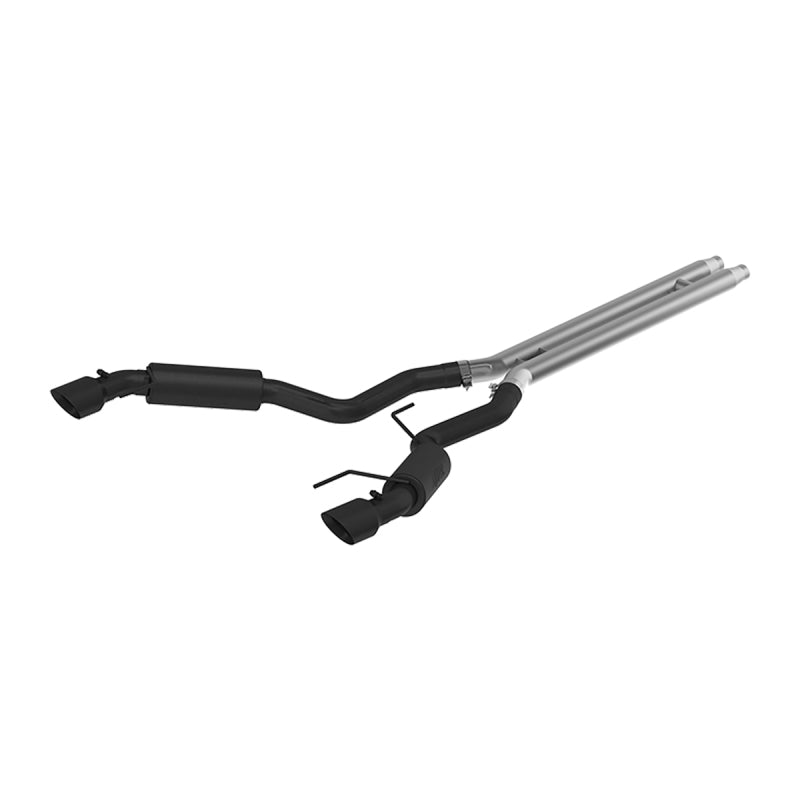 MBRP 15-17 Ford Mustang GT 5.0 3in Cat Back Dual Split Rear Race Version 4.5in Tips - Black Coated-thumbmail-3