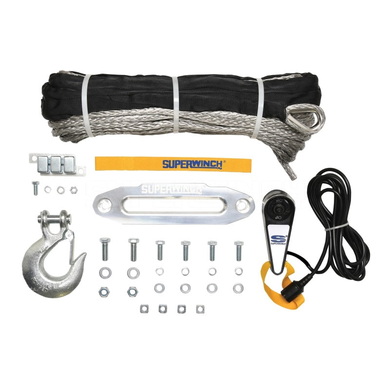 Superwinch 9500 LBS 12V DC 3/8in x 80ft Synthetic Rope Tiger Shark 9500 Winch-thumbmail-6