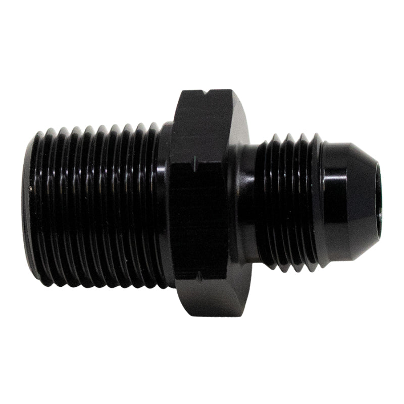 DeatschWerks 6AN Male Flare to 3/8in Male NPT Adapter - Anodized Matte Black-thumbmail-2