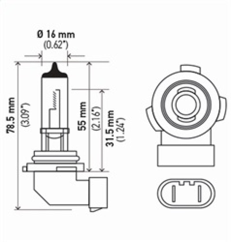 Hella Bulb H10/9145 12V 45W Py20D T4 Sb-thumbmail-4