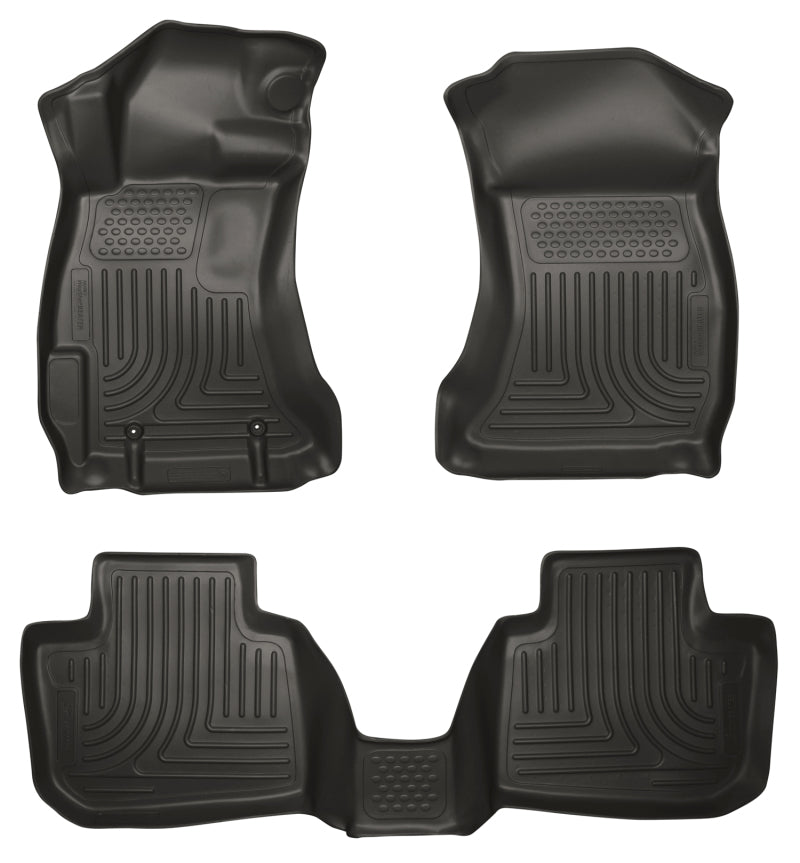 Husky Liners Subaru 12-14 Impreza/2015 WRX/STi WeatherBeater Combo Front&2nd Row Black Floor Liners-thumbmail-2