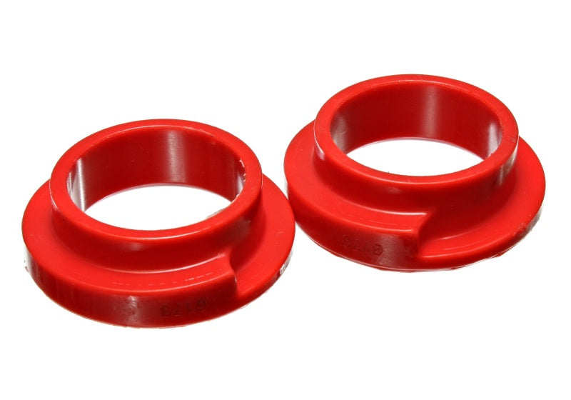 Energy Suspension Universal 2 1/8in ID 2 1/2in OD 5/8in H Red Coil Spring Isolators (2 per set)-thumbmail-1