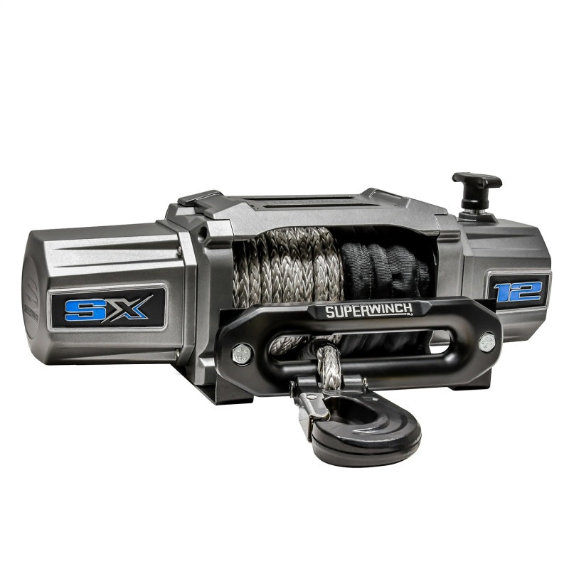 Superwinch 12000 LBS 12V DC 3/8in x 80ft Synthetic Rope SX 12000SR Winch - Graphite-thumbmail-6
