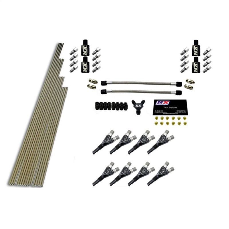 Nitrous Express 8 Cyl Shark Plumb Kit w/o Solenoids w/300HP Jets (Incl Hardware)-thumbmail-2