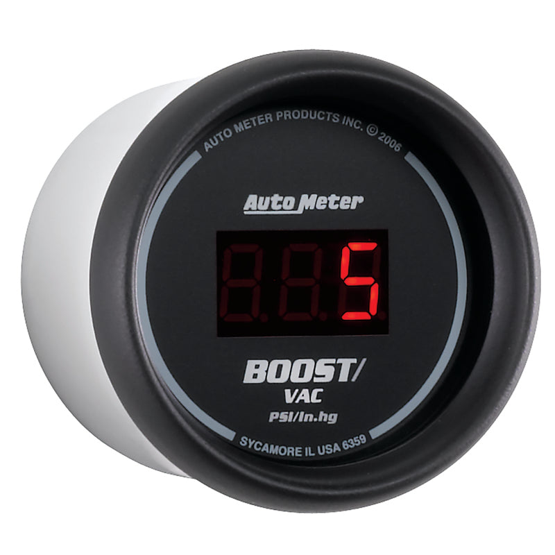 Autometer Black 52mm 30 In Hg.-Vac./30 PSI Digital Vacuum/Boost Gauge-thumbmail-2