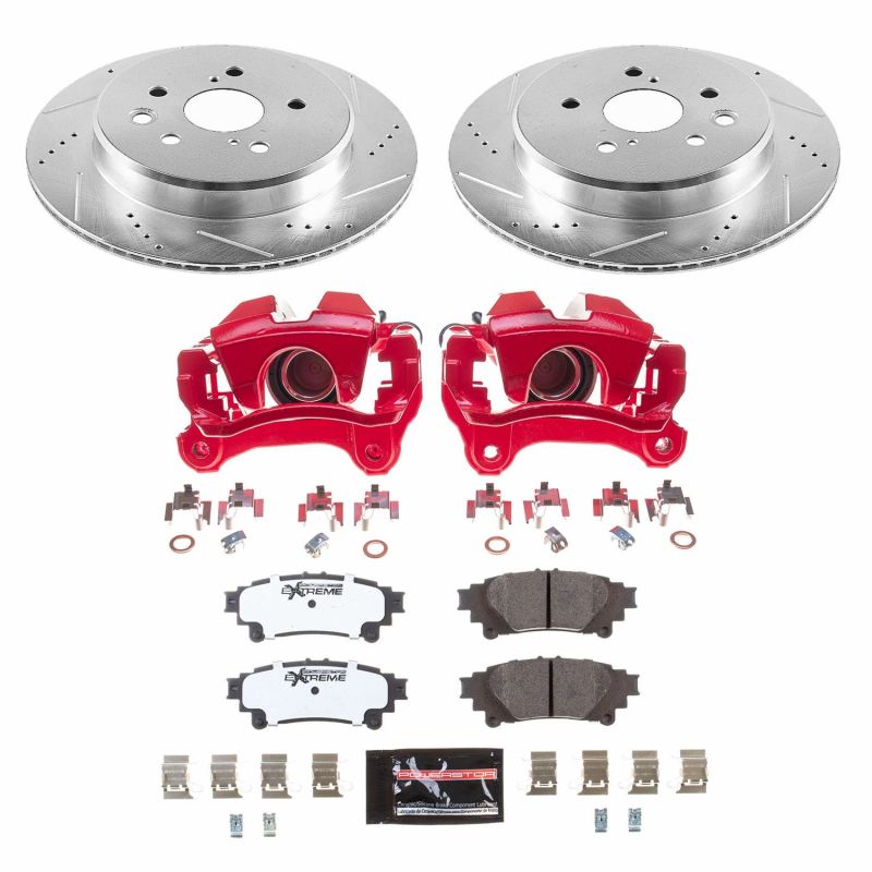 Power Stop 19-13 Lexus GS350 Rear Z26 Street Warrior Brake Kit w/Calipers-thumbmail-1
