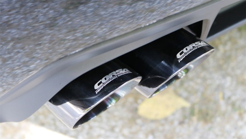 Corsa 11-14 Dodge Charger SXT 2.5in Sport Cat-Back Dual Rear Exit w/ Twin 3.0in Black Tips-thumbmail-3