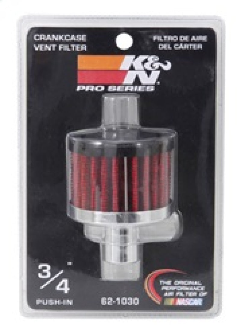 K&N Steel Base Crankcase Vent Filter .75in Vent OD x 2in OD x 1.5in Height-thumbmail-12