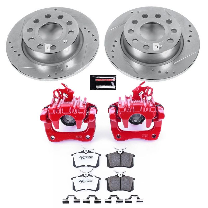 Power Stop 10-13 Audi A3 Rear Z26 Street Warrior Brake Kit w/Calipers-thumbmail-1
