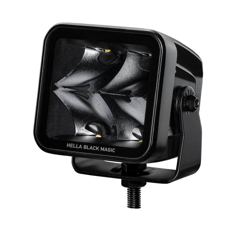 Hella Universal Black Magic 3.2in L.E.D. Cube Kit - Flood Beam (Long Range)-thumbmail-2