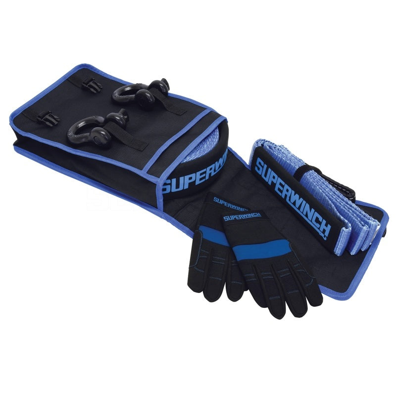 Superwinch Getaway Recovery Kit (Incl. Bow Shackles/Tree Trunk Protec/Recovery Strap/Gloves/Bag)-thumbmail-5