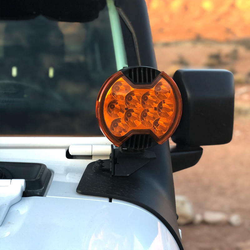 KC HiLiTES 6in. Light Shield for SlimLite LED - Amber-thumbmail-3