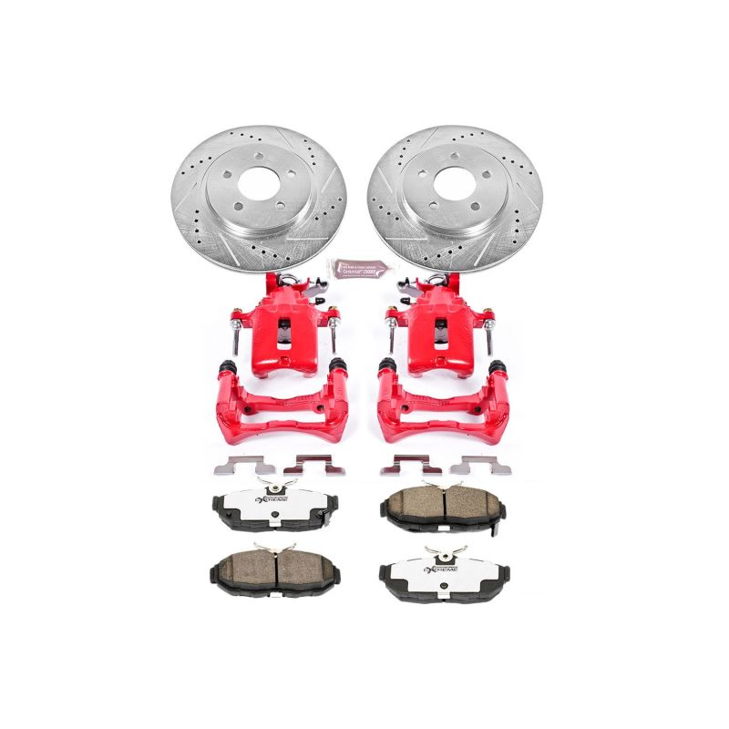 Power Stop 11-14 Ford Mustang Rear Z26 Street Warrior Brake Kit w/Calipers-thumbmail-1