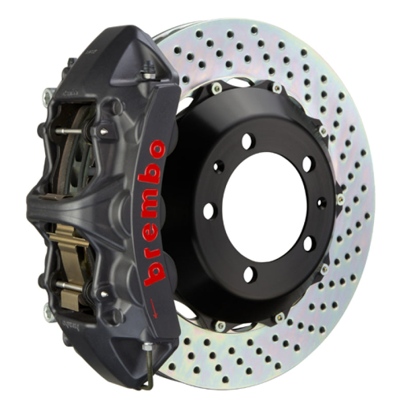 Brembo 88-91 Testarossa Front GTS BBK 6 Piston Cast 380x32 2pc Rotor Drilled-Black HA-thumbmail-1