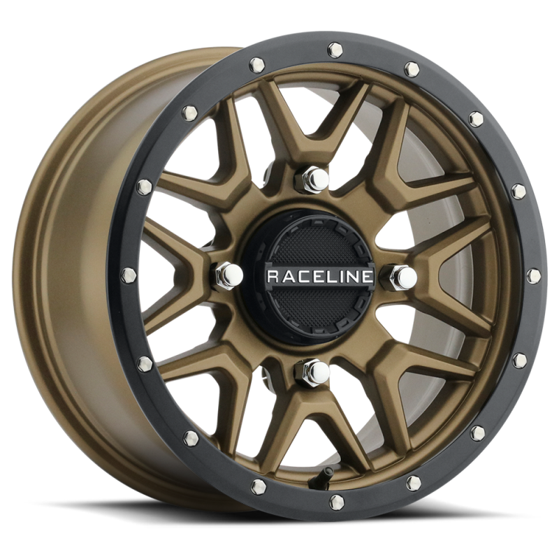 Raceline A94BZ Krank 14x7in / 4x110 BP / 10mm Offset / 83.8mm Bore - Bronze & Black Lip Wheel-thumbmail-1